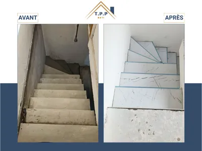 Rénovation escalier en béton en carrelage à Vincennes_40